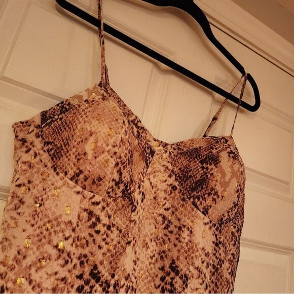 Xhilaration pink and gold snakeskin patterned mini dress XXL - Picture 2 of 5